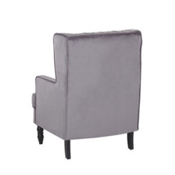 Beliani Retro Armchair Sandset Velvet Grey - thumbnail 6