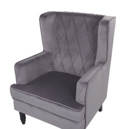 Beliani Retro Armchair Sandset Velvet Grey - thumbnail 7