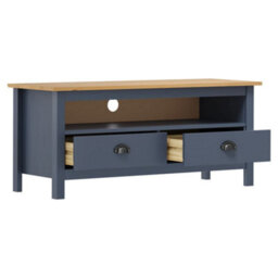 Berkfield Tv Cabinet Hill Range Grey 110X40X47 Cm Solid Pine Wood - thumbnail 3