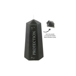 Protection Crystal Candle With Black Obsidian - Energy Shield & Clarity - thumbnail 2