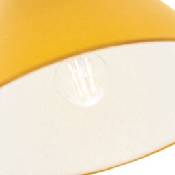 Happy Homewares Traditional 12 Ochre Cotton Coolie Lampshade Suitable For Table Lamp Or Pendant - thumbnail 3