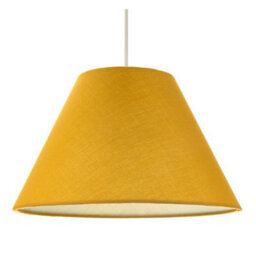 Happy Homewares Traditional 12 Ochre Cotton Coolie Lampshade Suitable For Table Lamp Or Pendant - thumbnail 6