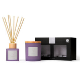 Aroma Naturals Frosted Decadence Candle & Diffuser Gift Set - Lemon & Lavender - thumbnail 1