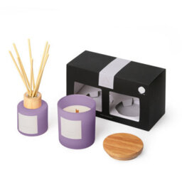 Aroma Naturals Frosted Decadence Candle & Diffuser Gift Set - Lemon & Lavender - thumbnail 3