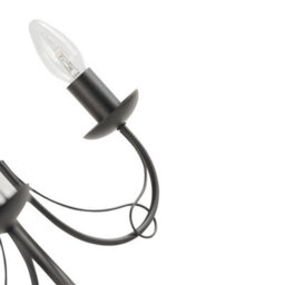 Modern Classic Matt Black 3 Arm Ceiling Light Fitting Chandelier Bedroom Lounge - thumbnail 5
