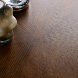Sweeek - Oval Dining Table In Rubberwood And Oak Veneer    Walnut Finish Seats 6    L 190 X W 100 X H 75 Cm    Diane - thumbnail 5