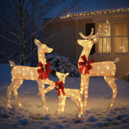 4Ft (1.2M) Reindeer Family Set Of 3 With 210 Led Lights Christmas Decoration - thumbnail 6