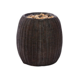 Solar Fountain Water Feature Rattan Effect Garden Outdoor Decor Patio 45Cm - thumbnail 7