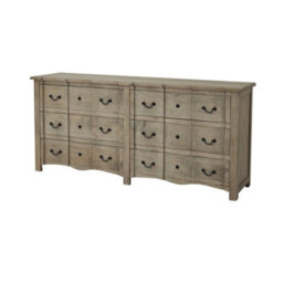 Wyld Haus Montagnac Mid-Century Grey Double 12-Drawer Chest - thumbnail 2