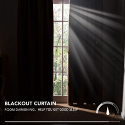 Deconovo Solid Super Soft Thermal Insulated Tape Top Blackout Curtains For Nursery 66 X 90 Beige Two Panels - thumbnail 6