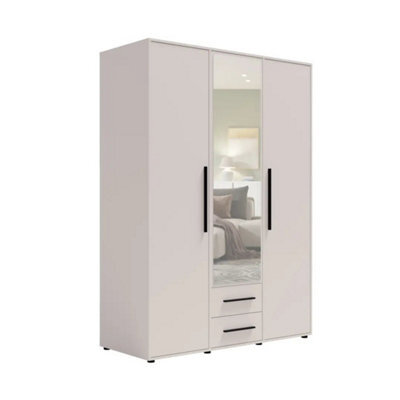 Arte Maxione 12 Hinged Door Wardrobe 150Cm - Cashmere, Elegant Push-To-Open Wardrobe - image 1
