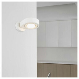 Luminosa Lighting Luminosa Lotus Adjustable Up & Down Wall Lamp Cream White Gx53 - thumbnail 2