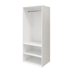 GoodHome Atomia Freestanding Matt White Particle Board Mirrored Wardrobe (H)1875mm (W)750mm (D)580mm - thumbnail 3