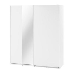 Arte Maxi 04 Sliding Door Wardrobe In White - 2000mm X 2350mm X 710mm - Spacious Elegance With Mirrored Accent - thumbnail 1