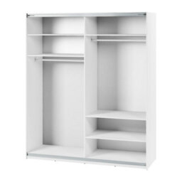 Arte Maxi 04 Sliding Door Wardrobe In White - 2000mm X 2350mm X 710mm - Spacious Elegance With Mirrored Accent - thumbnail 2