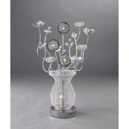 Luminosa Lighting Luminosa (Dh) Calista Table Lamp 4 Light G4 Silver/black/crystal, Not Led/cfl Compatible - thumbnail 2