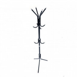 Oypla 12 Hook Coat Umbrella Stand Hat Rack Heavy Duty All Metal Black - thumbnail 3
