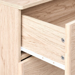 Wyld And Coco Nordicnest 6-Drawer Chest In Light Brown Paper Veneer With Solid Wood Legs And Handles - thumbnail 7