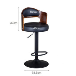 1X Bar Stool Kitchen Gas Lift  Swivel Chair - thumbnail 2