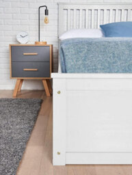 Home Treats Single Wooden Ottoman -  Hybrid Mattress - thumbnail 4