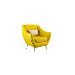 Emelda Grace Rita Armchair - Yellow - thumbnail 2