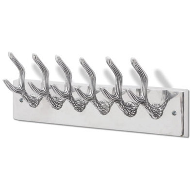 Vidaxl Aluminium Wardrobe Hook Coat Rack Hat/tie Hanger Silver - image 1