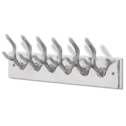 Vidaxl Aluminium Wardrobe Hook Coat Rack Hat/tie Hanger Silver