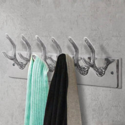 Vidaxl Aluminium Wardrobe Hook Coat Rack Hat/tie Hanger Silver - thumbnail 2
