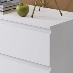 6 Drawer Chest Of Drawers Bedroom Furniture Scandinavian Handleless Matt White - thumbnail 3