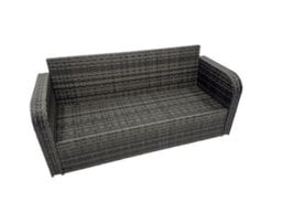 Fimous 8 Seat Outdoor Wicker Pe Rattan Garden Furniture Set Dining Table Sofa Set With 4 Stools Dark Grey Mixed - thumbnail 4