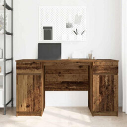 Berkfield Modern Desk Old Wood 140X49X76 Cm Engineered Wood - thumbnail 4