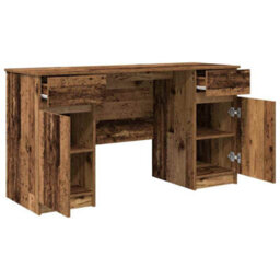 Berkfield Modern Desk Old Wood 140X49X76 Cm Engineered Wood - thumbnail 5