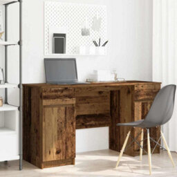 Berkfield Modern Desk Old Wood 140X49X76 Cm Engineered Wood - thumbnail 2