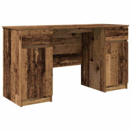 Berkfield Modern Desk Old Wood 140X49X76 Cm Engineered Wood - thumbnail 1