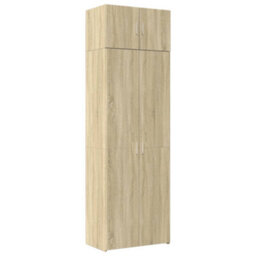Berkfield Storage Cabinet Sonoma Oak 70X42.5X225 Cm Engineered Wood - thumbnail 2