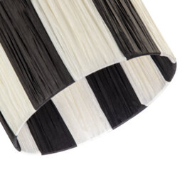 Happy Homewares Designer Two Tone Black And White Folded Pleated Paper Lamp Shade - thumbnail 5