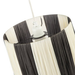 Happy Homewares Designer Two Tone Black And White Folded Pleated Paper Lamp Shade - thumbnail 4