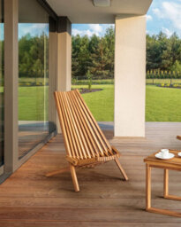 Beliani Set Of 2 Garden Chairs Bellano Acacia Wood Brown - thumbnail 2