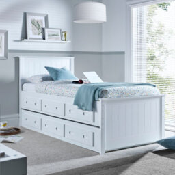 Bedmaster Zara White 3 Drawer Storage Guest Bed - thumbnail 4