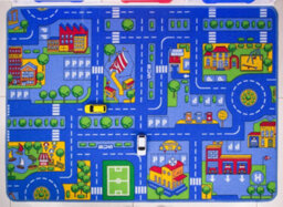 Loomed Kids Blue Interactive Roads Play Mat Soft Bedroom Rug 80X120Cm - thumbnail 5