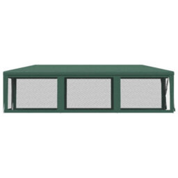 Berkfield Party Tent With 8 Mesh Sidewalls Green 3X9 M Hdpe - thumbnail 4