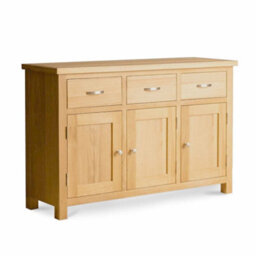 London Oak Large Sideboard Fully Assembled - By Roseland Furniture - thumbnail 1