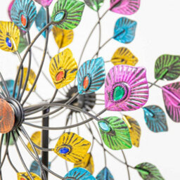 Primrose Peacock Feather Wind Spinner Outdoor Garden Decoration Wind Sculpture Dia 36Cm - thumbnail 6