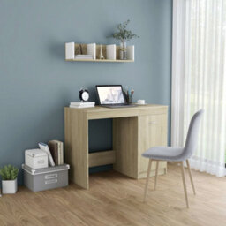 Berkfield Modern Desk Sonoma Oak 100X50X76 Cm Engineered Wood - thumbnail 2
