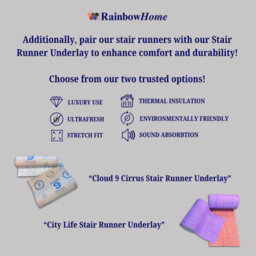 RainbowHome Herringbone Royal Sterling Stair Runner With 100% Pure Wool Edge 60 650 - thumbnail 5