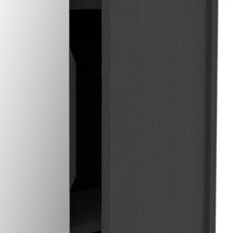 FurniComp LTD Furnicomp Zurich 2 Door Black Large Tall Mirrored Shoe Storage Cabinet - thumbnail 5
