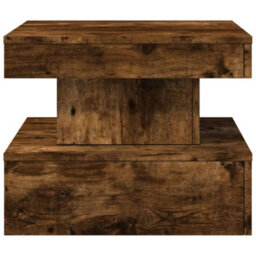 Vidaxl Coffee Table With Led Lights Smoked Oak 50X50X40 Cm - thumbnail 7