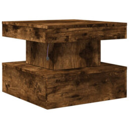Vidaxl Coffee Table With Led Lights Smoked Oak 50X50X40 Cm - thumbnail 9
