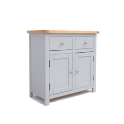 Cabinet Bits Argenta Light Grey 2 Drawer 2 Door Sideboard Chrome Knob - thumbnail 2