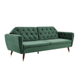 Bravich Victoria Sofa Bed 3 Seater Velvet Click Clack - Dark Green - thumbnail 5